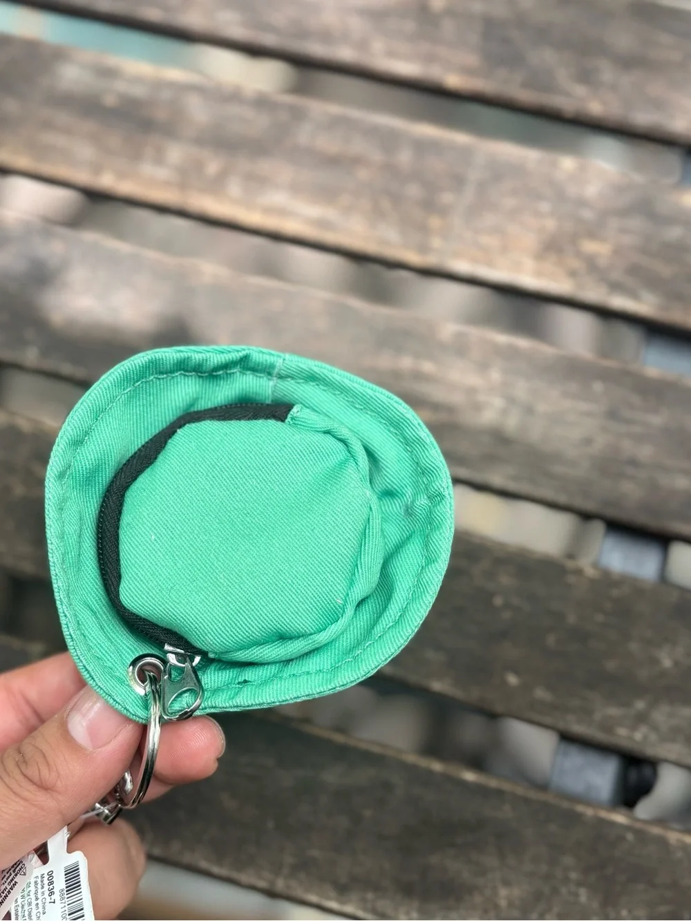 Kids Green Frog Keychain Hat